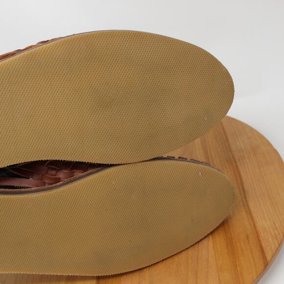 Nisolo Huarache Shoes Mens Size 13 Brown Leather Slip On Loafers Sandals Peru